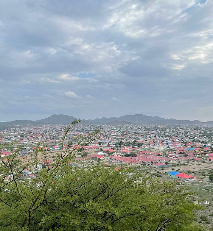 Borama Hamda from mountain view